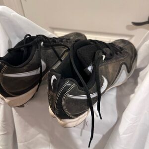 Nike Black and White Baseball Cleats